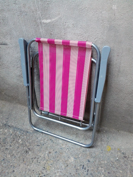 silla playa picnic plegable aluminio madera loneta 1u